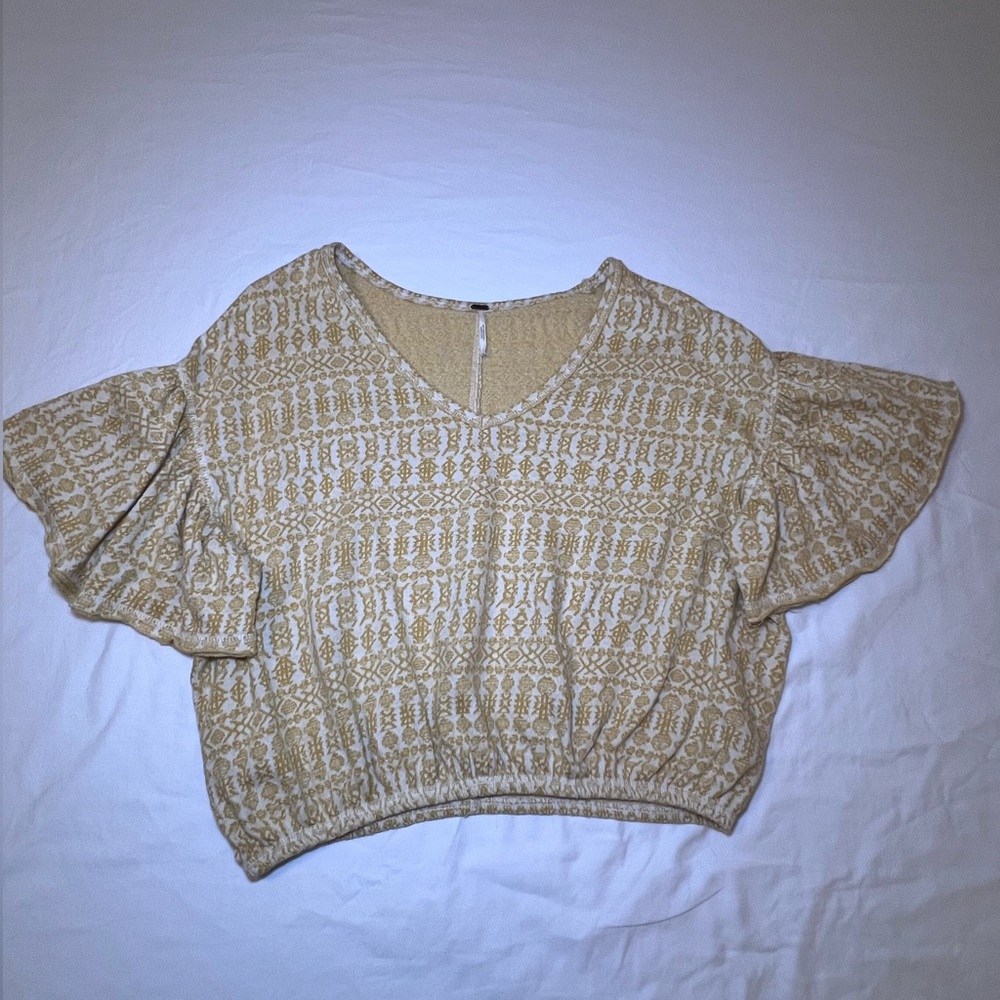 Free People yellow full bloom top